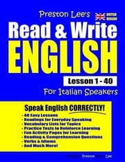 Tapa de Preston Lee's Read and Write English Lesson 1 - 40 for Italian Speakers (British Version)