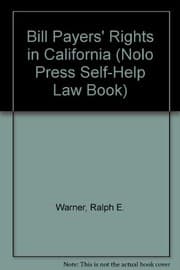 Tapa de Bill Payers' Rights in California (Nolo Press Self-Help Law Book)