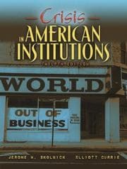 Tapa de Crisis in American institutions