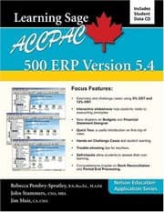 Tapa de Learning Sage Accpac 500 ERP Version 5.4