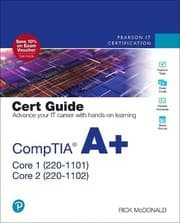 Tapa de CompTIA a+ Core 1 (220-1101) and Core 2 (220-1102) Cert Guide