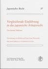 Tapa de Vergleichende Einführung in das japanische Arbeitsrecht