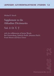 Tapa de Supplement to the Akkadian Dictionaries : Vol. 2