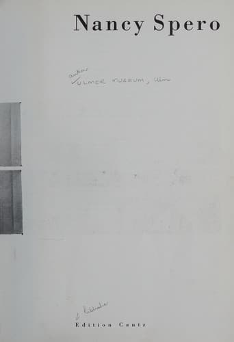 Tapa de Nancy Spero