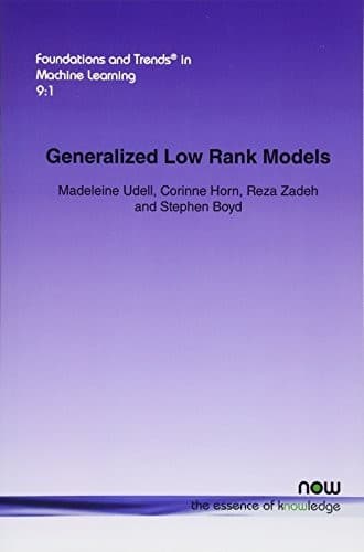 Tapa de Generalized Low Rank Models
