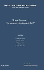 Tapa de Nanophase and nanocomposite materials IV