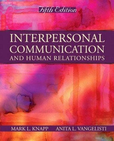 Tapa de Interpersonal communication and human relationships