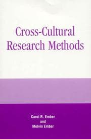Tapa de Cross-Cultural Research Methods