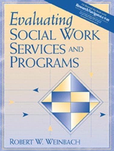 Tapa de Evaluating social work services and programs