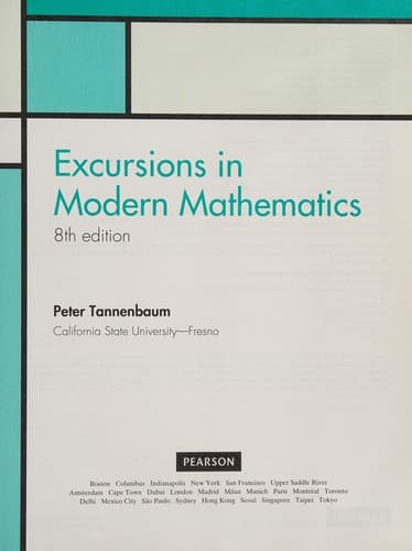 Tapa de Excursions in modern mathematics
