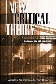 Tapa de New Critical Theory Essays On Liberation