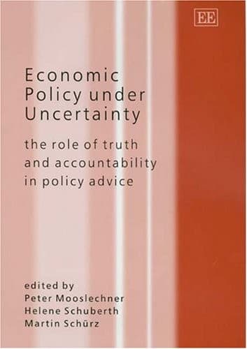 Tapa de Economic policy under uncertainty