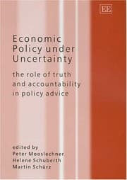 Tapa de Economic policy under uncertainty