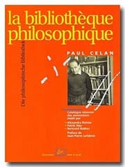 Tapa de Paul Celan, la bibliothèque philosophique =