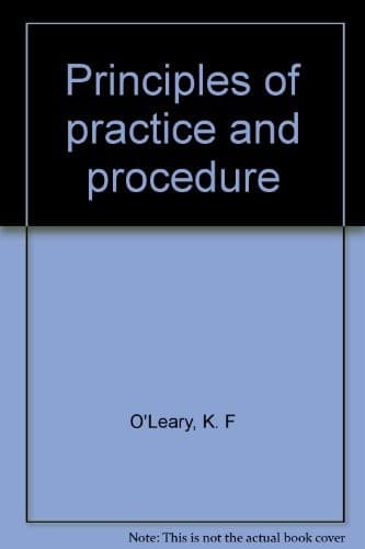 Tapa de Principles of practice and procedure