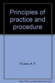 Tapa de Principles of practice and procedure