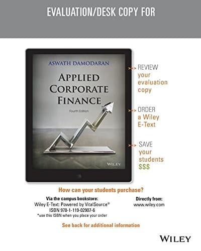 Tapa de Applied Corporate Finance, Fourth Edition Evaluation Copy
