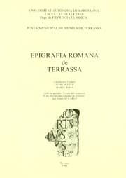Tapa de Epigrafia romana de Terrassa