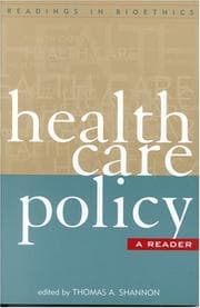 Tapa de Health Care Policy