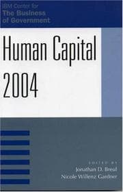 Tapa de Human Capital 2004 (Ibm Center for Business of Government Book Series)
