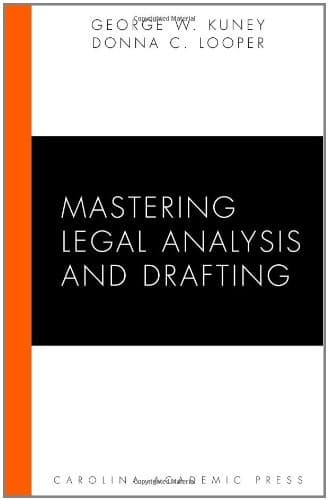 Tapa de Mastering legal analysis and drafting