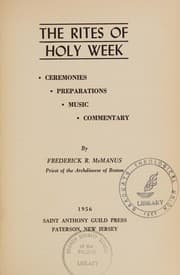 Tapa de The rites of Holy Week