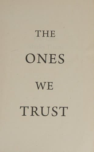 Tapa de The ones we trust