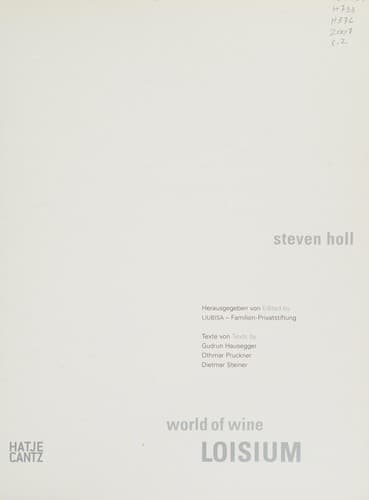 Tapa de Steven Holl