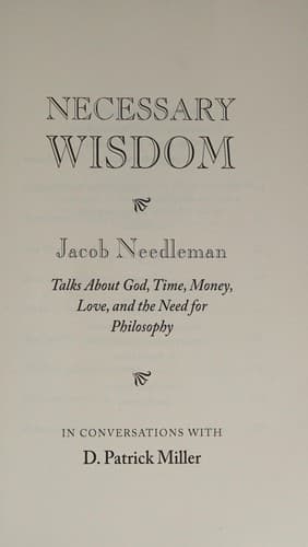 Tapa de Necessary wisdom