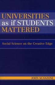 Tapa de Universities as if students mattered