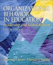 Tapa de Organizational behavior in education