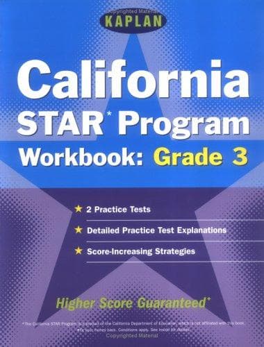 Tapa de Kaplan California Star Program Workbook: Grade 3