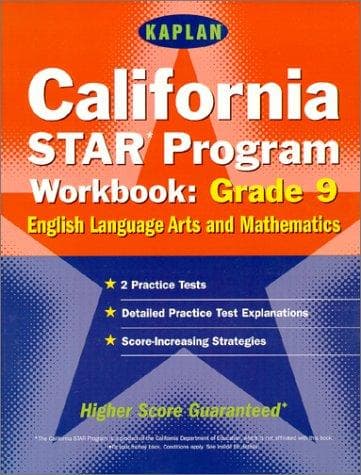Tapa de Kaplan California Star Program Workbook: Grade 9