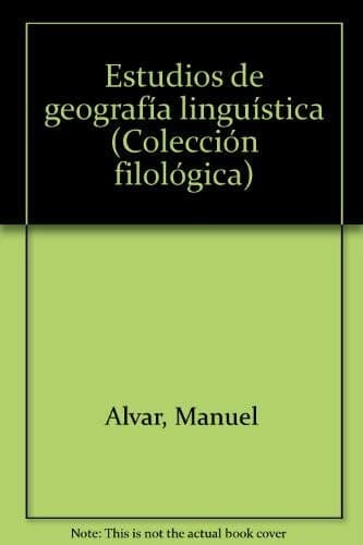 Tapa de Estudios de geografía linguística