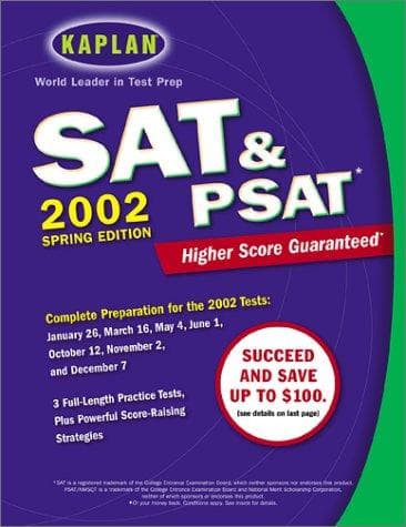 Tapa de Kaplan SAT & PSAT 2002, Spring Edition