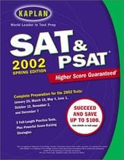 Tapa de Kaplan SAT & PSAT 2002, Spring Edition