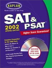Tapa de Kaplan SAT & PSAT 2002 with CD-ROM, Spring Edition