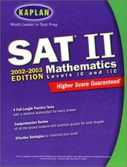 Tapa de Kaplan  SAT II Mathematics, Levels IC and IIC 2002-2003