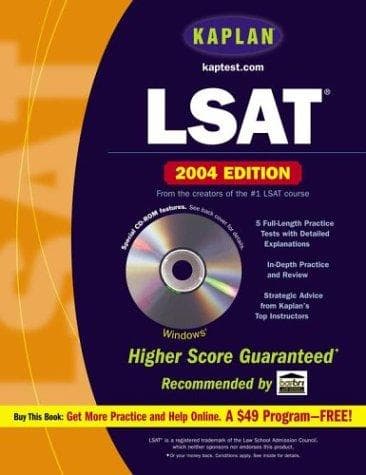 Tapa de Kaplan LSAT 2004 with CD-ROM