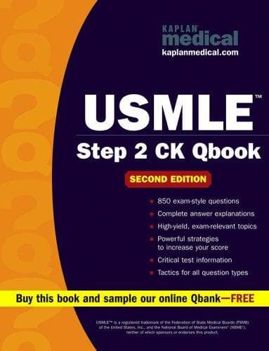 Tapa de USMLE Step 2 CK QBook (Kaplan USMLE Qbook)