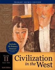 Tapa de Civilization in the West, Volume II (since 1555), Primary Source Edition (with Study Card)