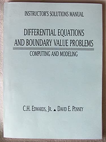 Tapa de Instructor's solutions manual for Differential equations and boundary value problems