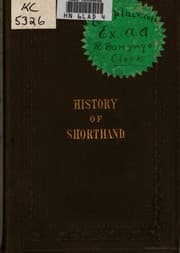 Tapa de A history of shorthand