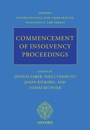 Tapa de Commencement of insolvency proceedings