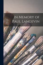 Tapa de In Memory of Paul Langevin