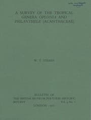 Tapa de A survey of the tropical genera Oplonia and Psilanthele (Acanthaceae)