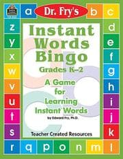 Tapa de Instant Words Bingo