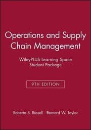 Tapa de Operations and Supply Chain Management, 9e WileyPLUS Learning SpaceStudent Package