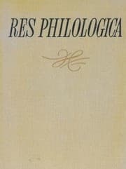 Tapa de Res philologica