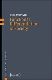 Tapa de Functional Differentiation of Society